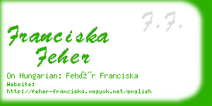 franciska feher business card